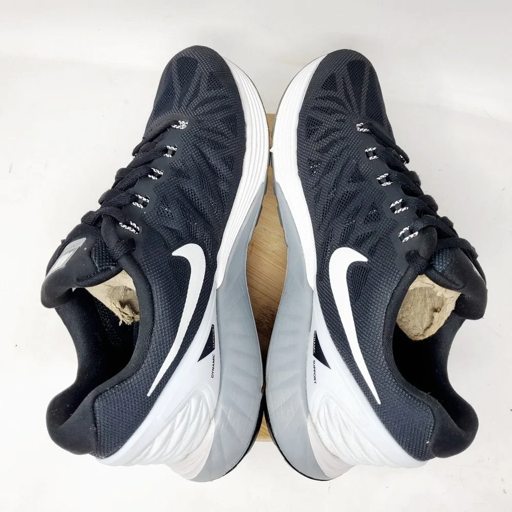 Nike Lunarglide 6 Shoes Mens 7 Black Lace Up Sneakers Low Running Gym